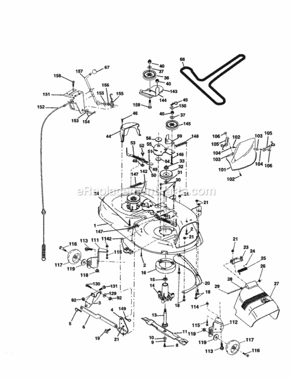 Page J Diagram and Parts List for 917277070  Craftsman Lawn Tractor