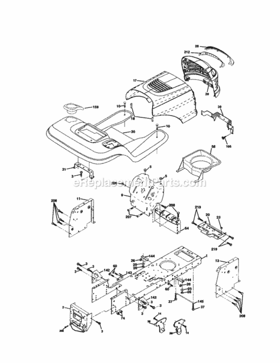 Page B Diagram and Parts List for 917277070  Craftsman Lawn Tractor