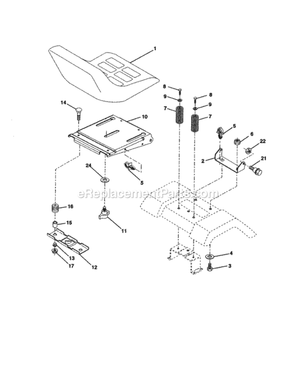 Page E Diagram and Parts List for 917277070  Craftsman Lawn Tractor