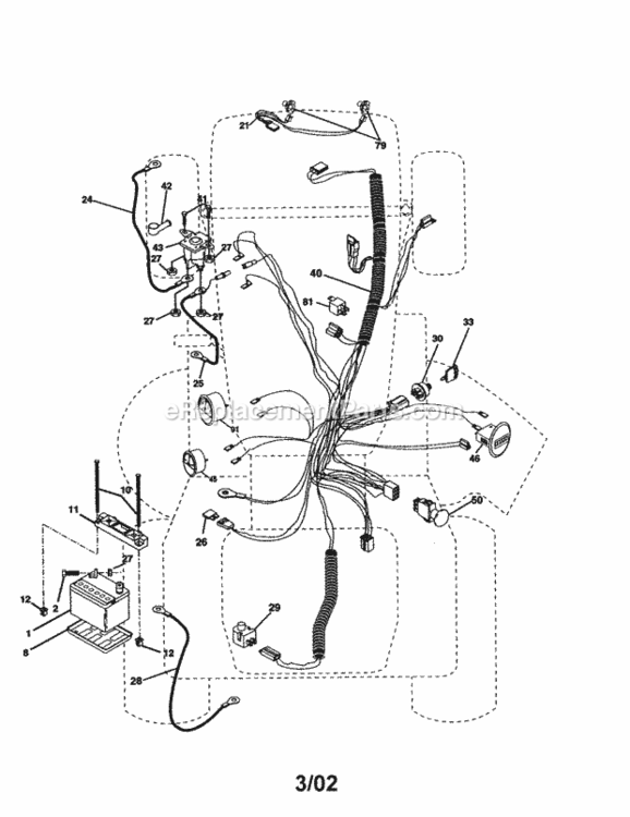 Page A Diagram and Parts List for 917277090  Craftsman Lawn Tractor