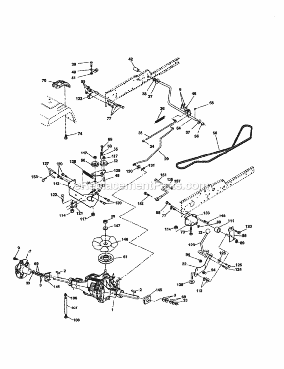 Page C Diagram and Parts List for 917277090  Craftsman Lawn Tractor