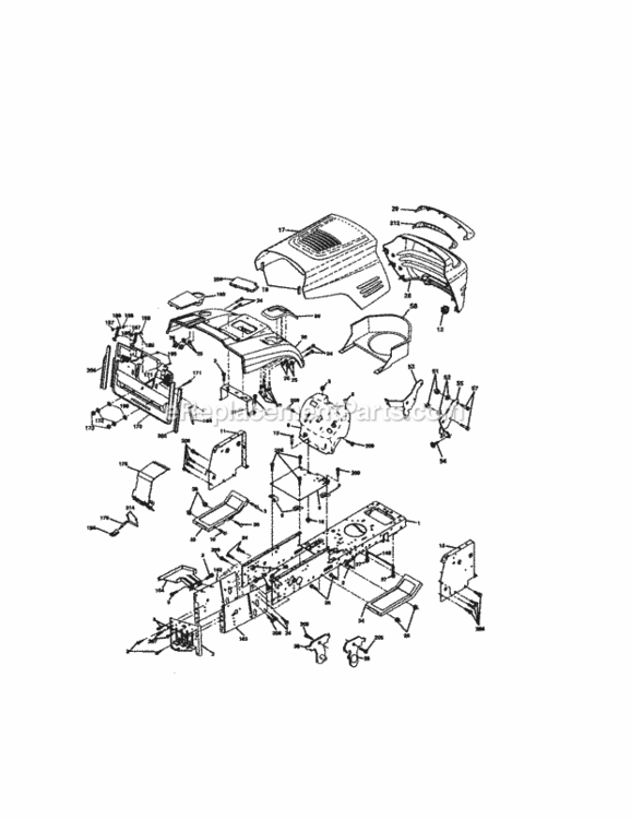 Page B Diagram and Parts List for 917277101  Craftsman Lawn Tractor
