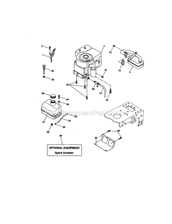 Page H Diagram and Parts List for 917277102  Craftsman Lawn Tractor