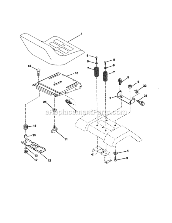 Page E Diagram and Parts List for 917277111  Craftsman Lawn Tractor