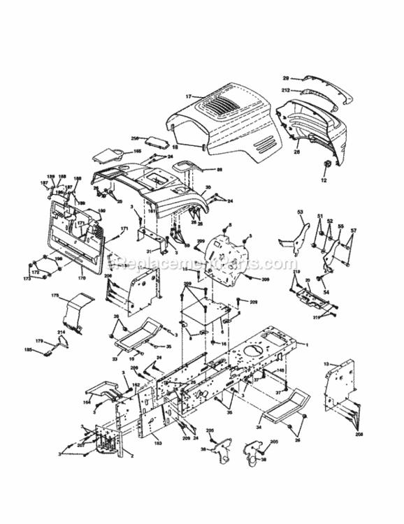 Page B Diagram and Parts List for 917277120  Craftsman Lawn Tractor
