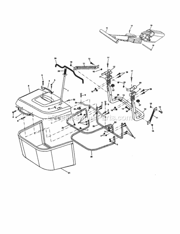 Page K Diagram and Parts List for 917277170  Craftsman Lawn Tractor