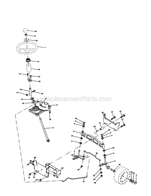 Page D Diagram and Parts List for 917277170  Craftsman Lawn Tractor