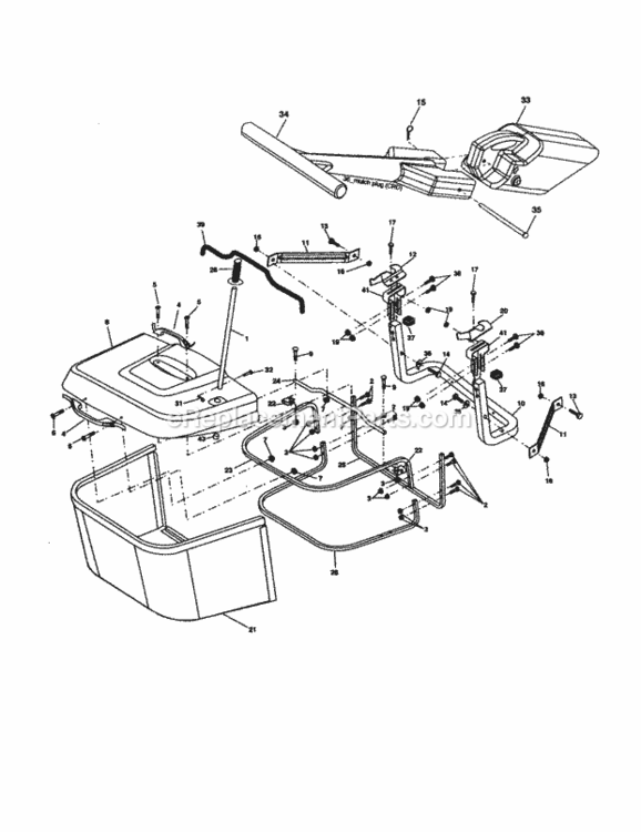 Page K Diagram and Parts List for 917277180  Craftsman Lawn Tractor