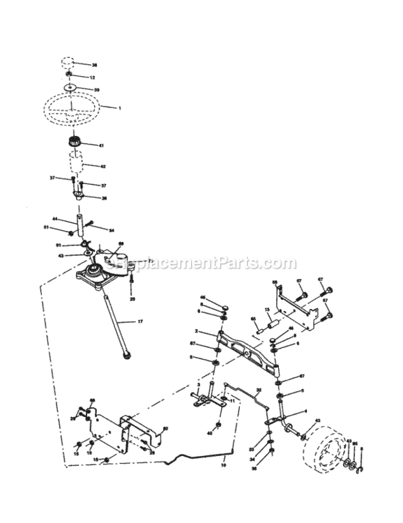 Page D Diagram and Parts List for 917277180  Craftsman Lawn Tractor
