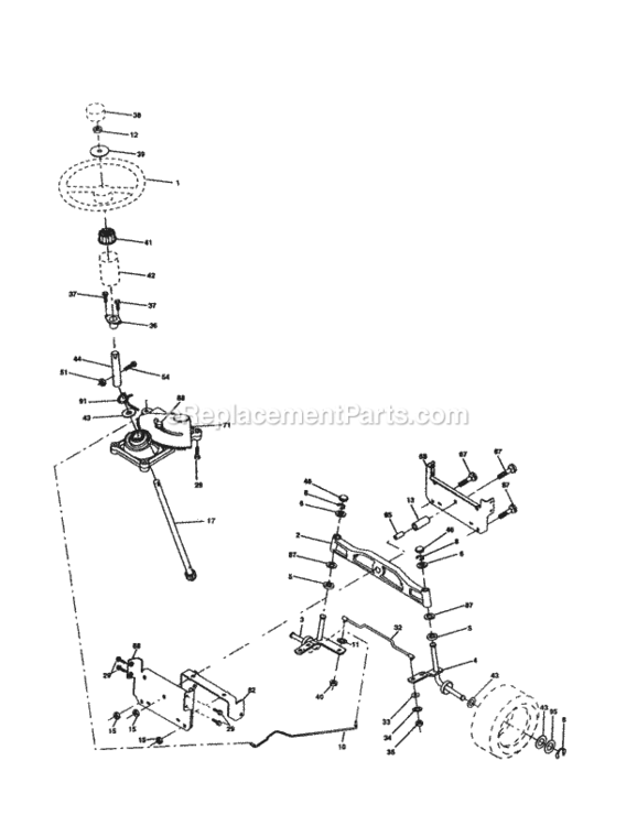 Page D Diagram and Parts List for 917277182  Craftsman Lawn Tractor