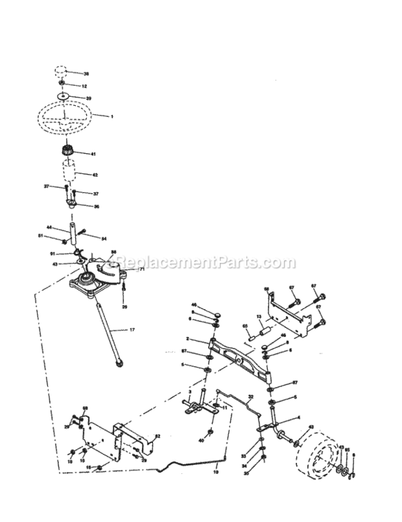 Page D Diagram and Parts List for 917277260  Craftsman Lawn Tractor