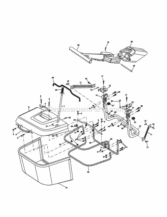 Page K Diagram and Parts List for 917277263  Craftsman Lawn Tractor