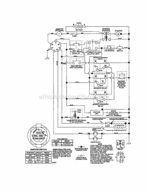 Page L Diagram and Parts List for 917277263  Craftsman Lawn Tractor