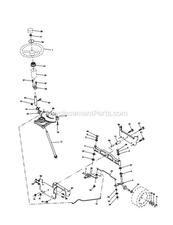 Page D Diagram and Parts List for 917277263  Craftsman Lawn Tractor