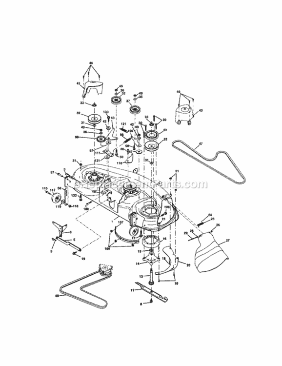 Page J Diagram and Parts List for 917277400  Craftsman Lawn Tractor