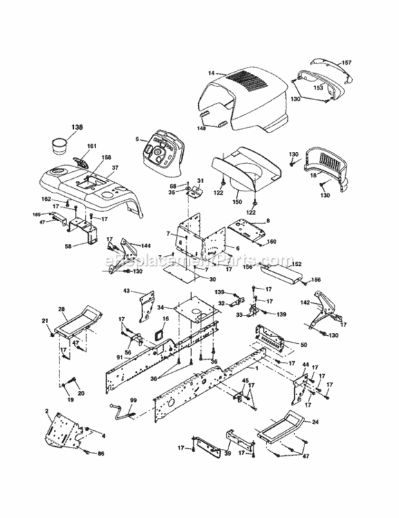 Page B Diagram and Parts List for 917277400  Craftsman Lawn Tractor