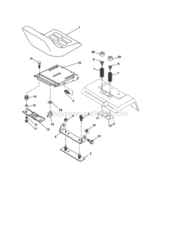 Page E Diagram and Parts List for 917277640  Craftsman Lawn Tractor