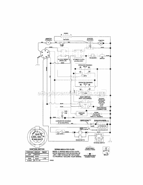 Page L Diagram and Parts List for 917277650  Craftsman Lawn Tractor