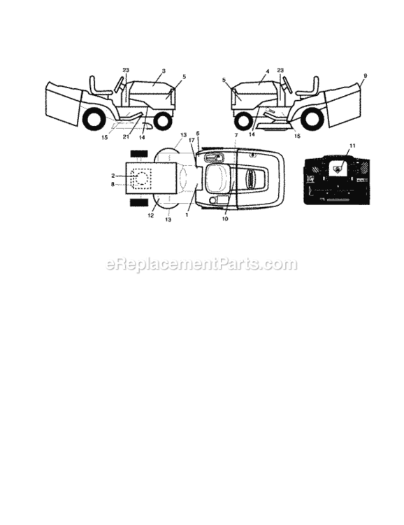 Page F Diagram and Parts List for 917277650  Craftsman Lawn Tractor