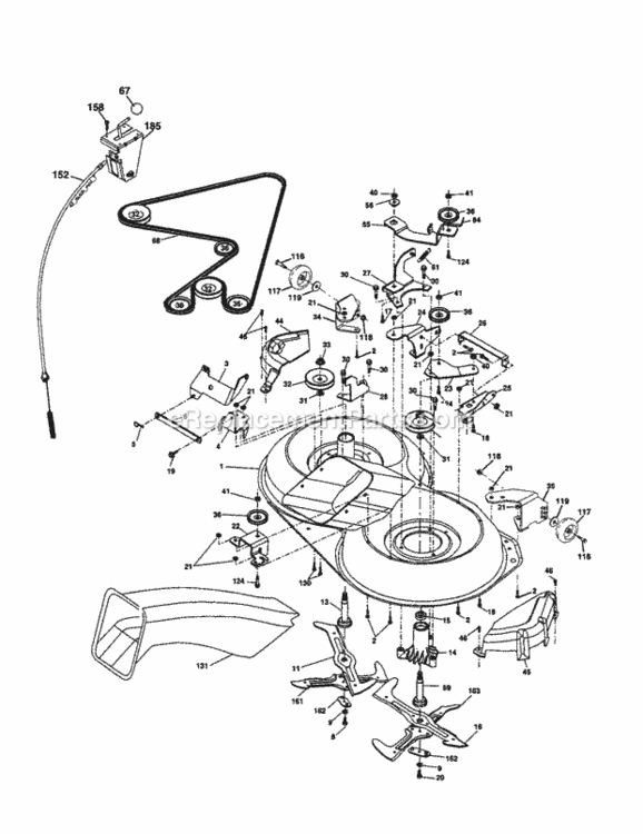 Page J Diagram and Parts List for 917278230  Craftsman Lawn Tractor