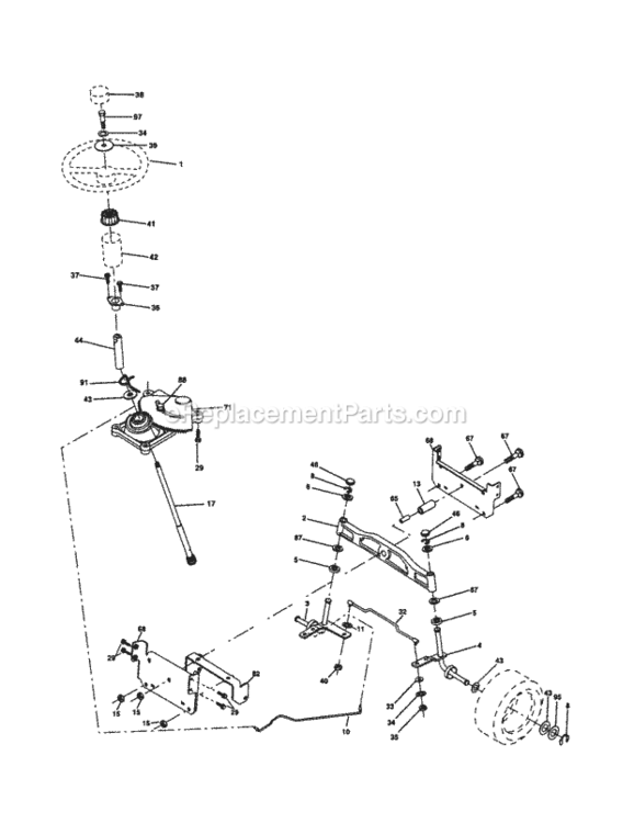 Page D Diagram and Parts List for 917278230  Craftsman Lawn Tractor