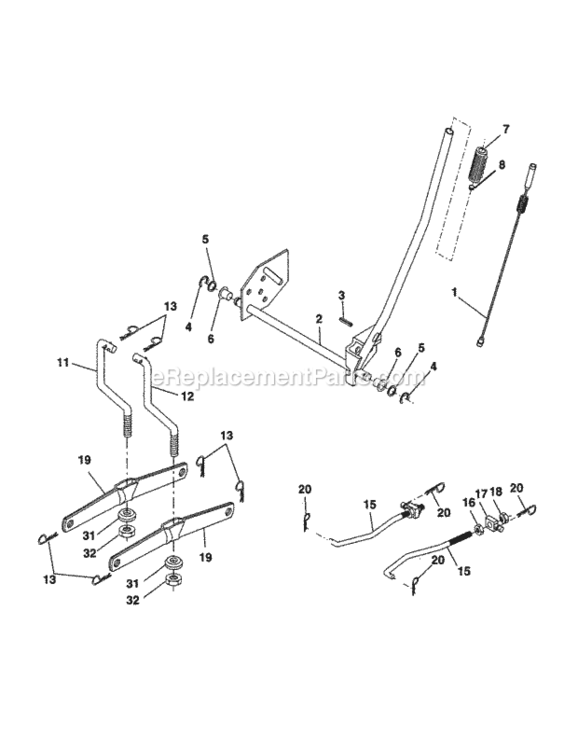 Page F Diagram and Parts List for 917278230  Craftsman Lawn Tractor