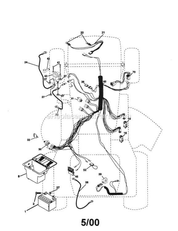 Page A Diagram and Parts List for 917279840  Craftsman Lawn Tractor