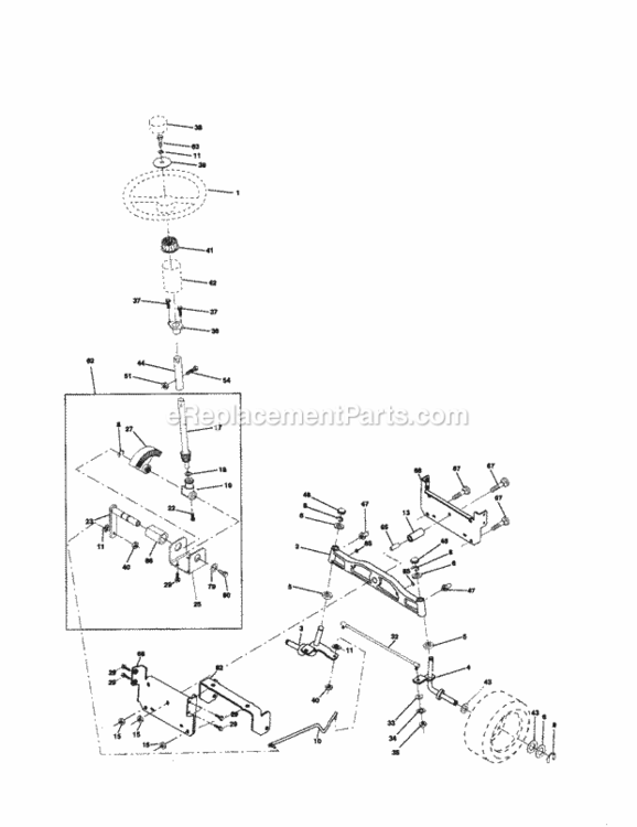 Page D Diagram and Parts List for 917279840  Craftsman Lawn Tractor