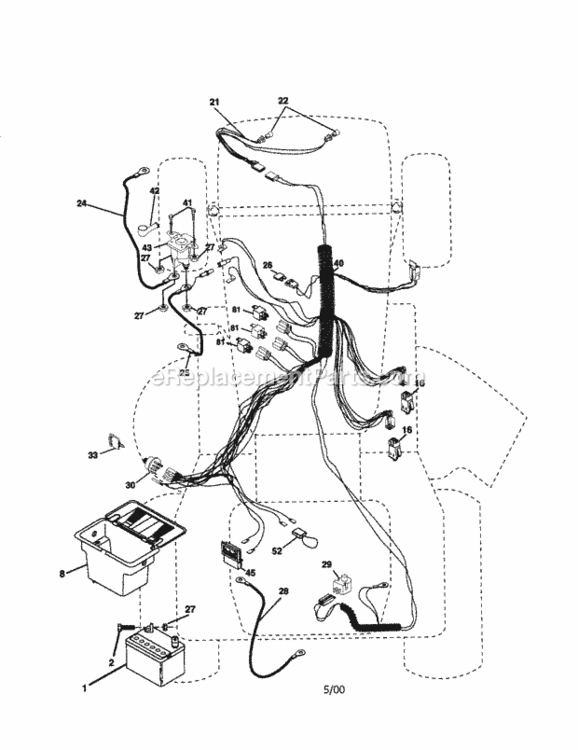 Page A Diagram and Parts List for 917279841  Craftsman Lawn Tractor