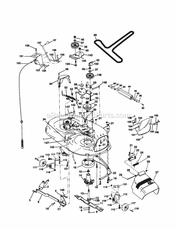 Page J Diagram and Parts List for 917279841  Craftsman Lawn Tractor
