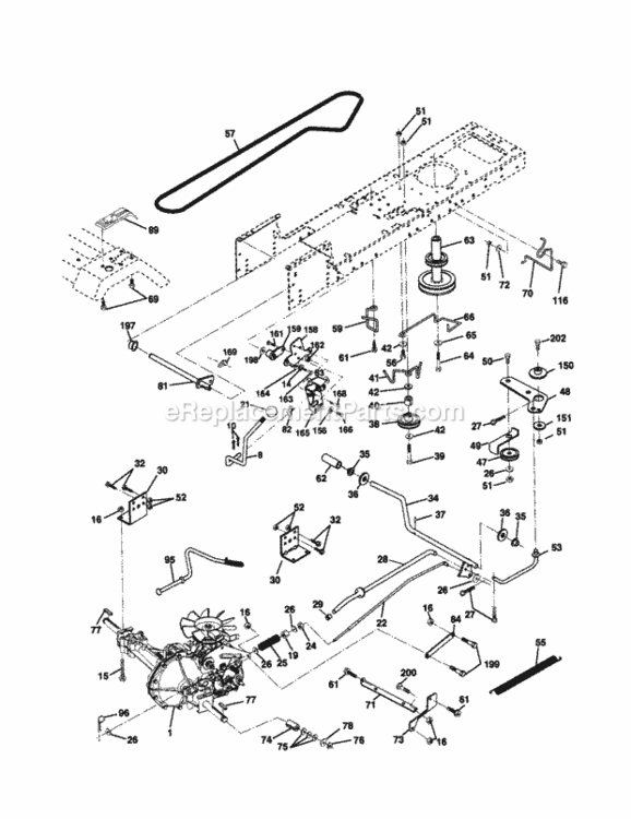 Page C Diagram and Parts List for 917279841  Craftsman Lawn Tractor