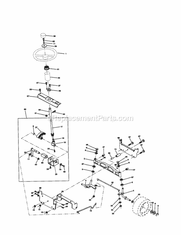 Page D Diagram and Parts List for 917279841  Craftsman Lawn Tractor