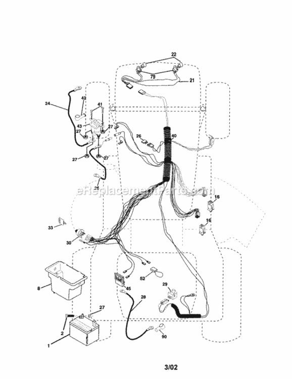 Page A Diagram and Parts List for 917279900  Craftsman Lawn Tractor