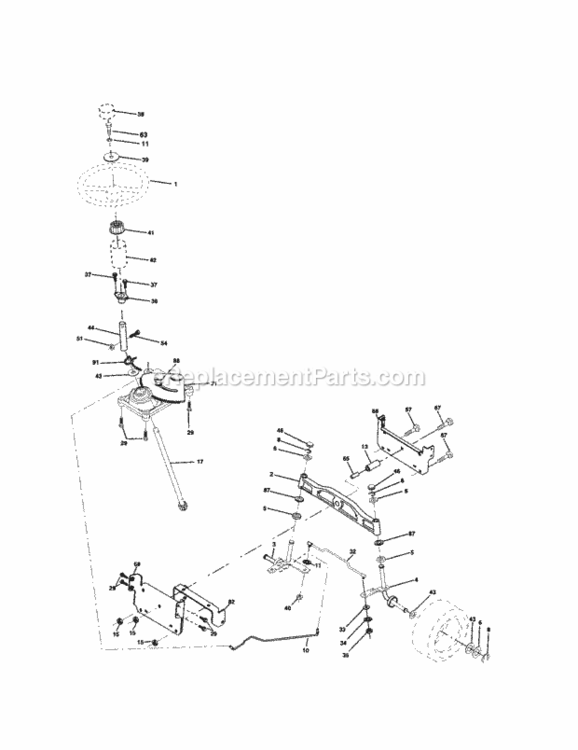 Page D Diagram and Parts List for 917279900  Craftsman Lawn Tractor