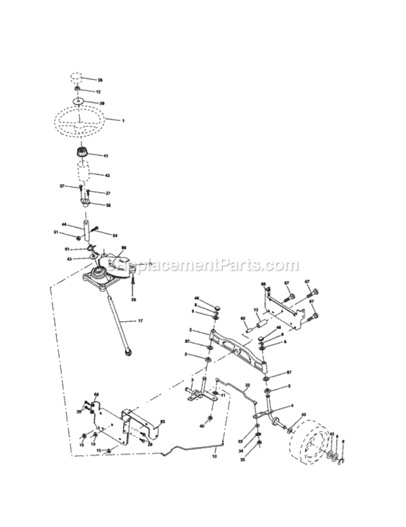 Page D Diagram and Parts List for 917279901  Craftsman Lawn Tractor