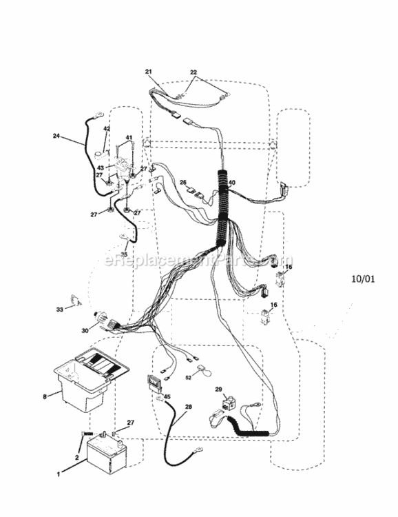 Page A Diagram and Parts List for 917279910  Craftsman Lawn Tractor