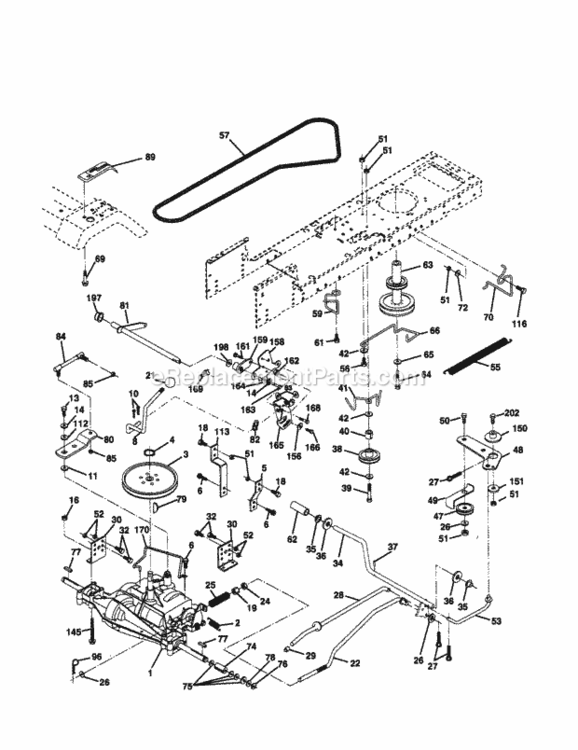 Page C Diagram and Parts List for 917279911  Craftsman Lawn Tractor