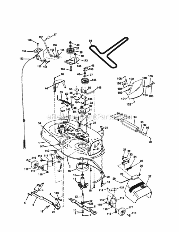 Page I Diagram and Parts List for 917279911  Craftsman Lawn Tractor