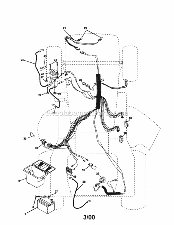 Page A Diagram and Parts List for 917279920  Craftsman Lawn Tractor