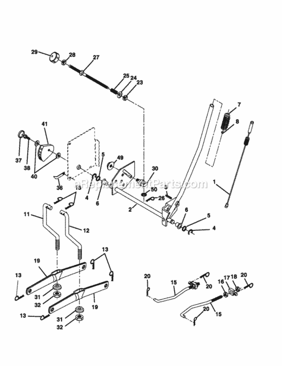 Page J Diagram and Parts List for 917279920  Craftsman Lawn Tractor