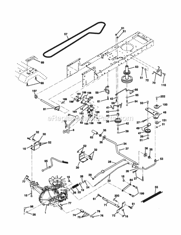 Page C Diagram and Parts List for 917279920  Craftsman Lawn Tractor