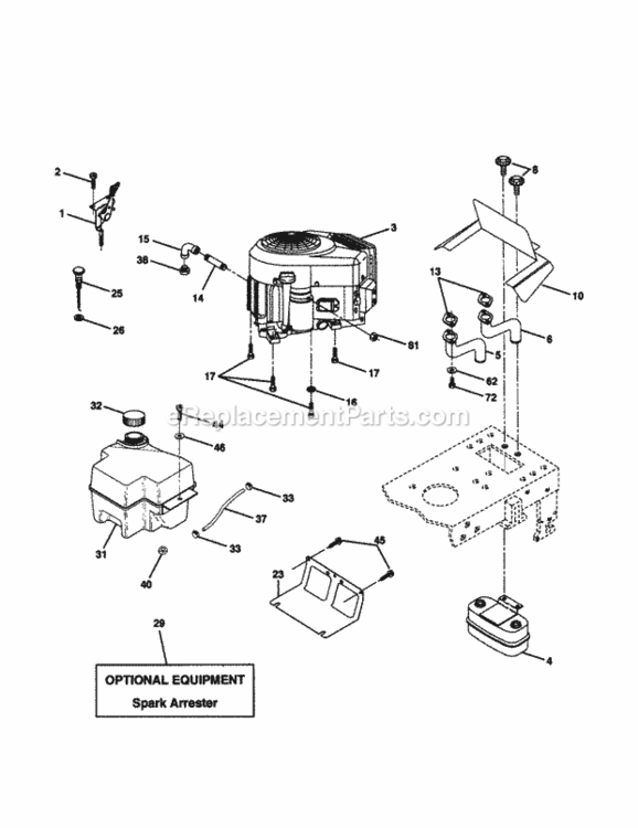 Page H Diagram and Parts List for 917279920  Craftsman Lawn Tractor