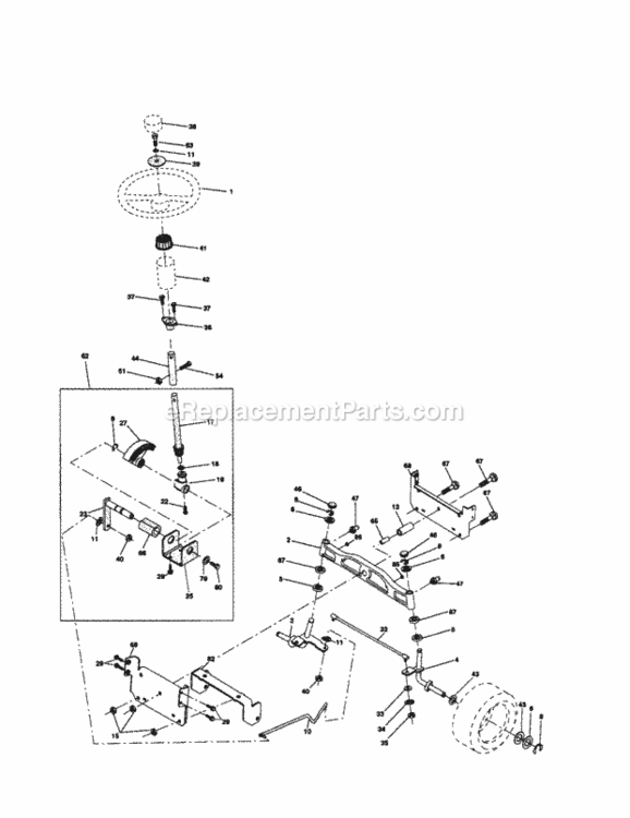 Page D Diagram and Parts List for 917279921  Craftsman Lawn Tractor