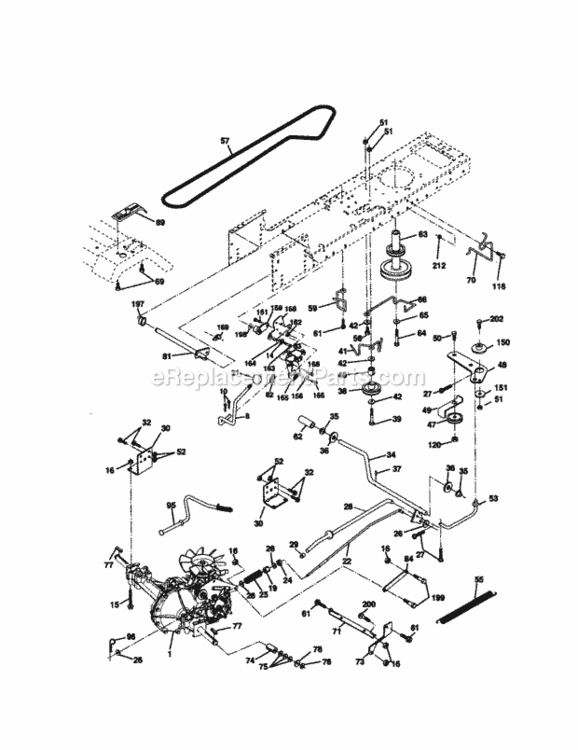 Page C Diagram and Parts List for 917279940  Craftsman Lawn Tractor