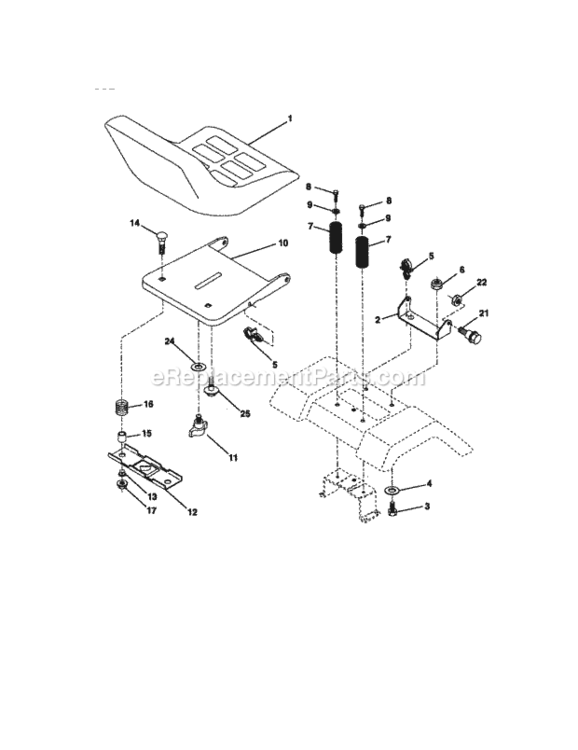 Page E Diagram and Parts List for 917279940  Craftsman Lawn Tractor