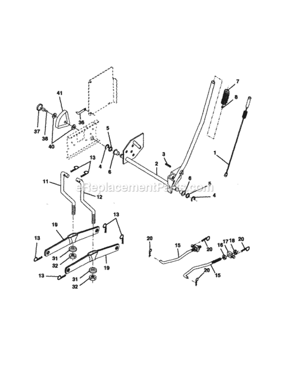 Page H Diagram and Parts List for 917279940  Craftsman Lawn Tractor