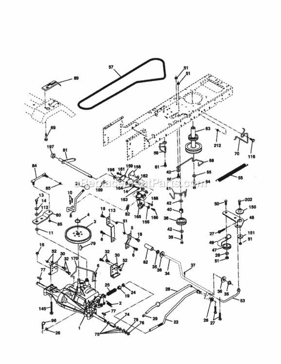 Page C Diagram and Parts List for 917279950  Craftsman Lawn Tractor