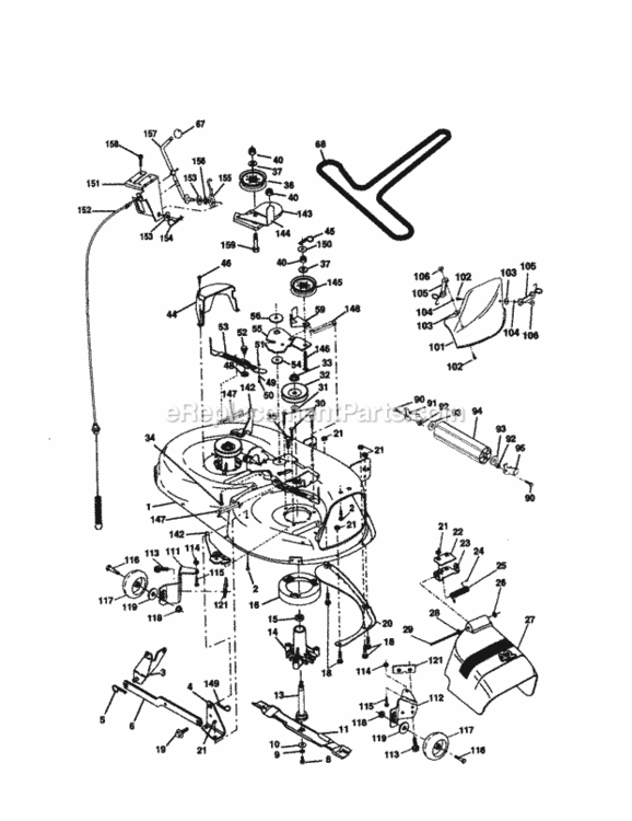 Page G Diagram and Parts List for 917279950  Craftsman Lawn Tractor