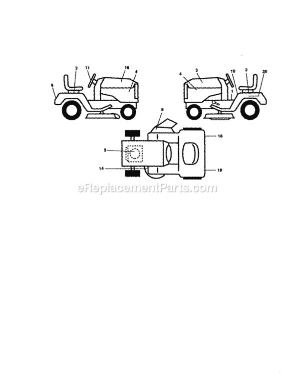 Page I Diagram and Parts List for 917279950  Craftsman Lawn Tractor