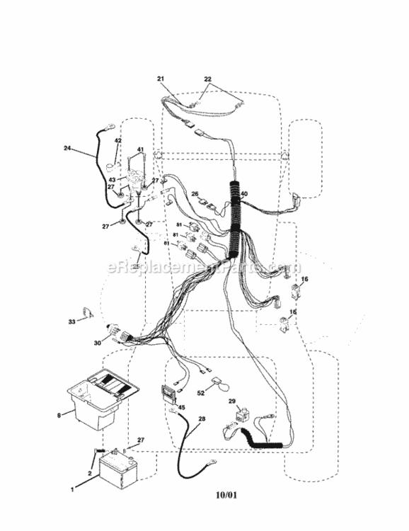 Page A Diagram and Parts List for 917279960  Craftsman Lawn Tractor